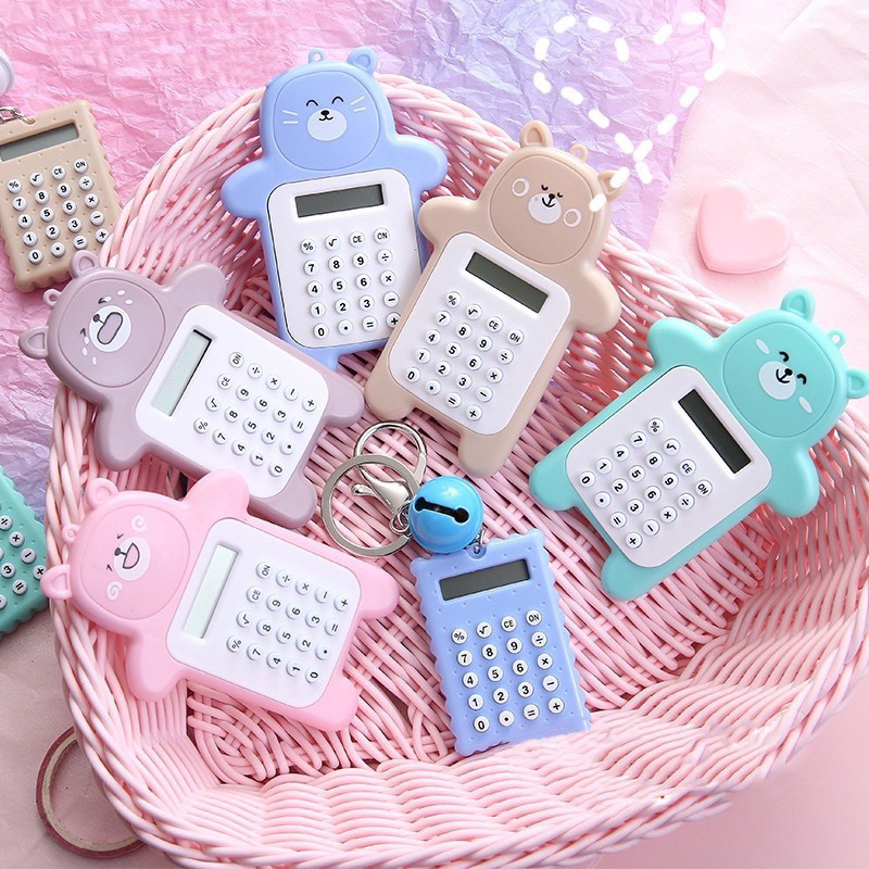 

(COD) KALKULATOR MINI PORTABLE MOTIF BERUANG / CALCULATOR BEAR 8 DIGIT TOMBOL KARET