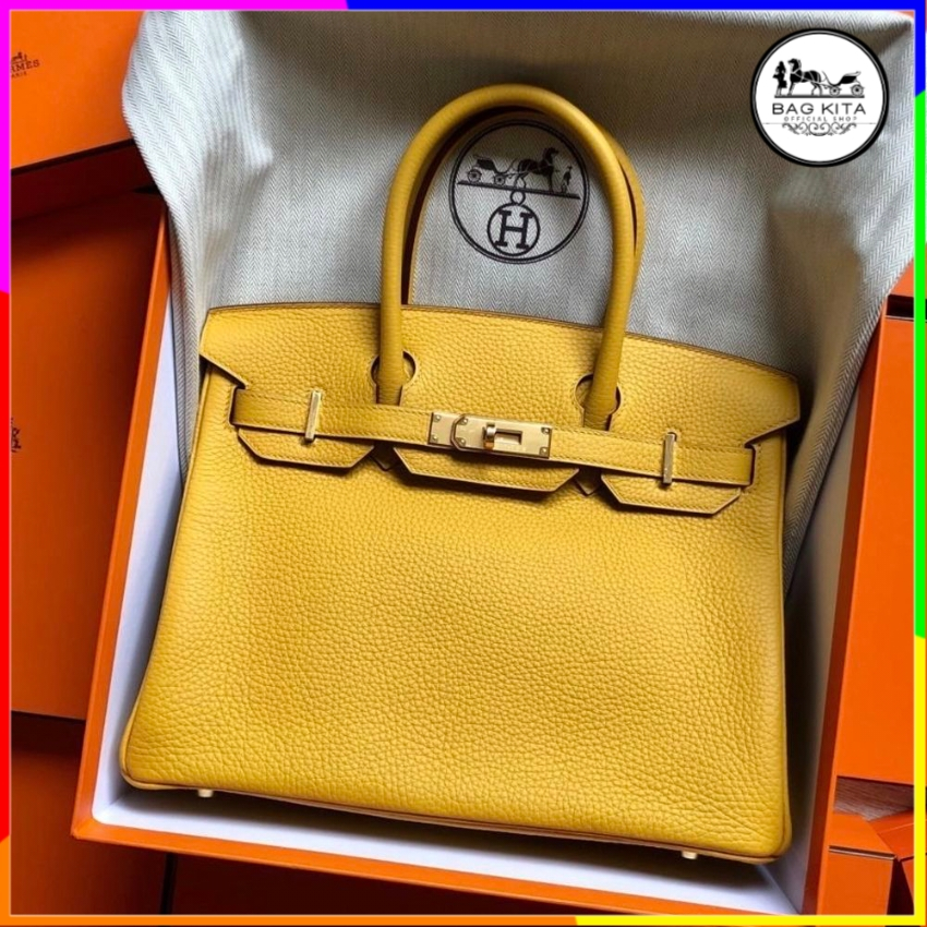 (Box Tas) Tas Kekinian 30877Hermes Import Warna Kuning | Tas Selempang 30Birkin Premium | Sling Bag 