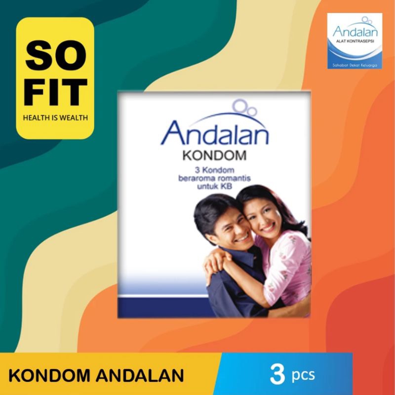 ready kondom andalan isi 3 pcs/kondom murah alat kontrasepsi pengaman untuk pasangan suami istri/kon