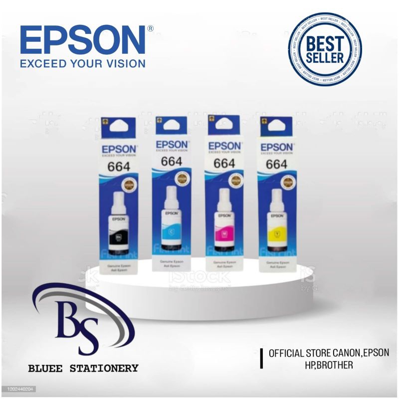Tinta EPSON 664 For Printer L100 L120 L210 L310 L360-HITAM