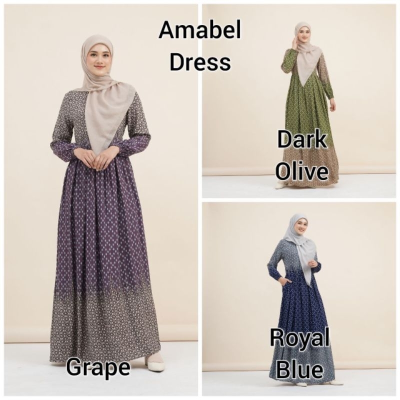 Le Khari - Amabel Dress Panjang | Gamis Rayon Busui