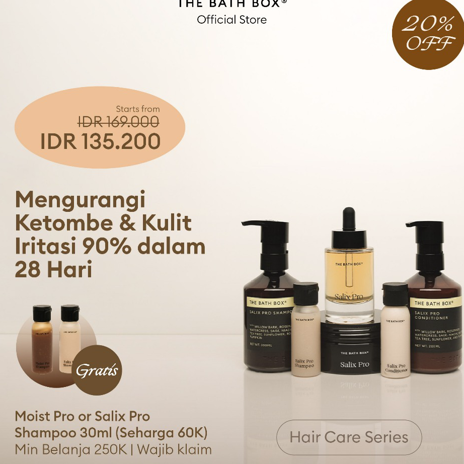 GCPZ4837 Terbaru THE BATH BOX - Salix Pro Haircare (Rambut Berketombe, Rambut Berminyak, Kulit Kepal
