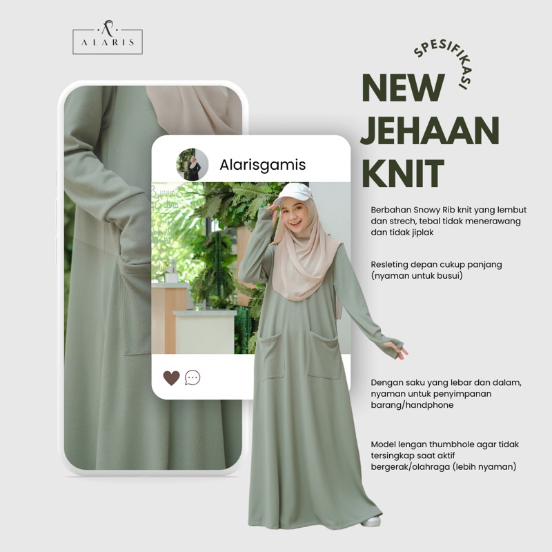 RB Jehaan Knit / Gamis Sporty / Gamis Olahraga / Gamis Rajut / Baju olahraga muslimah