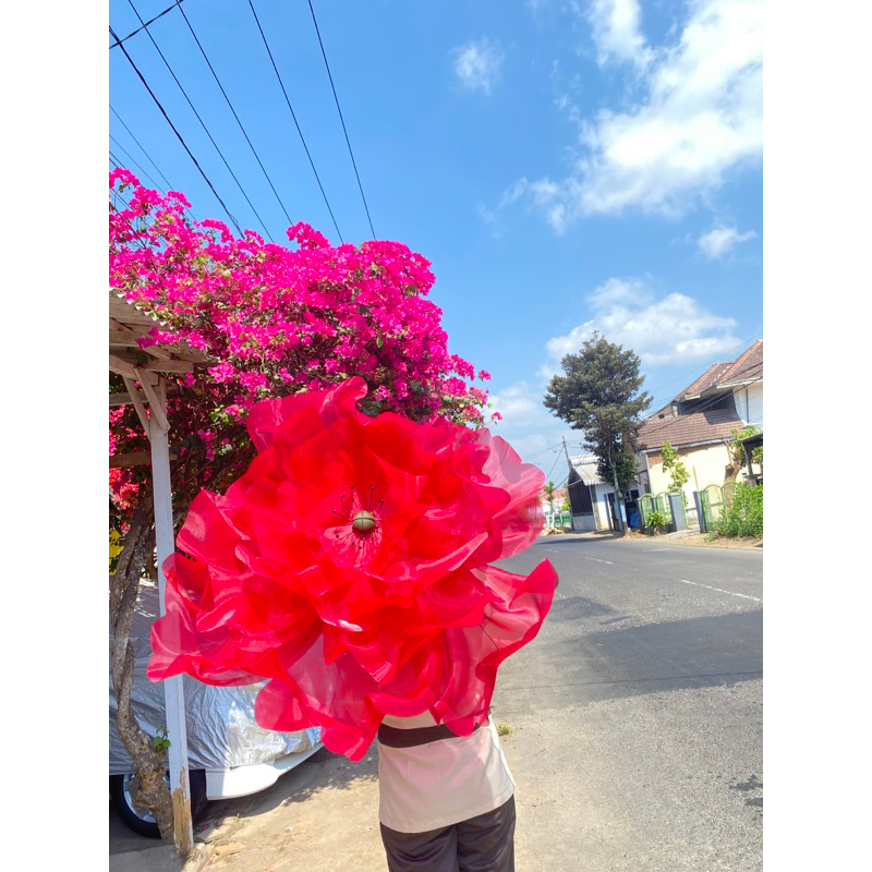 bunga lampu hias kelopak lampu hias giant flower bunga raksasa