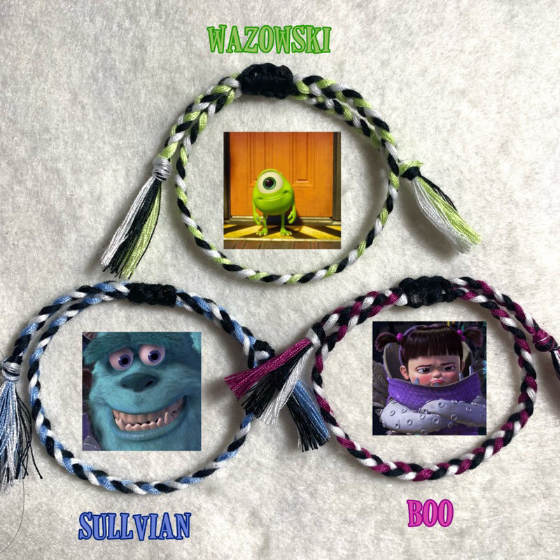 GELANG COUPLE MONSTER INC [wazowski||sullvian||boo]