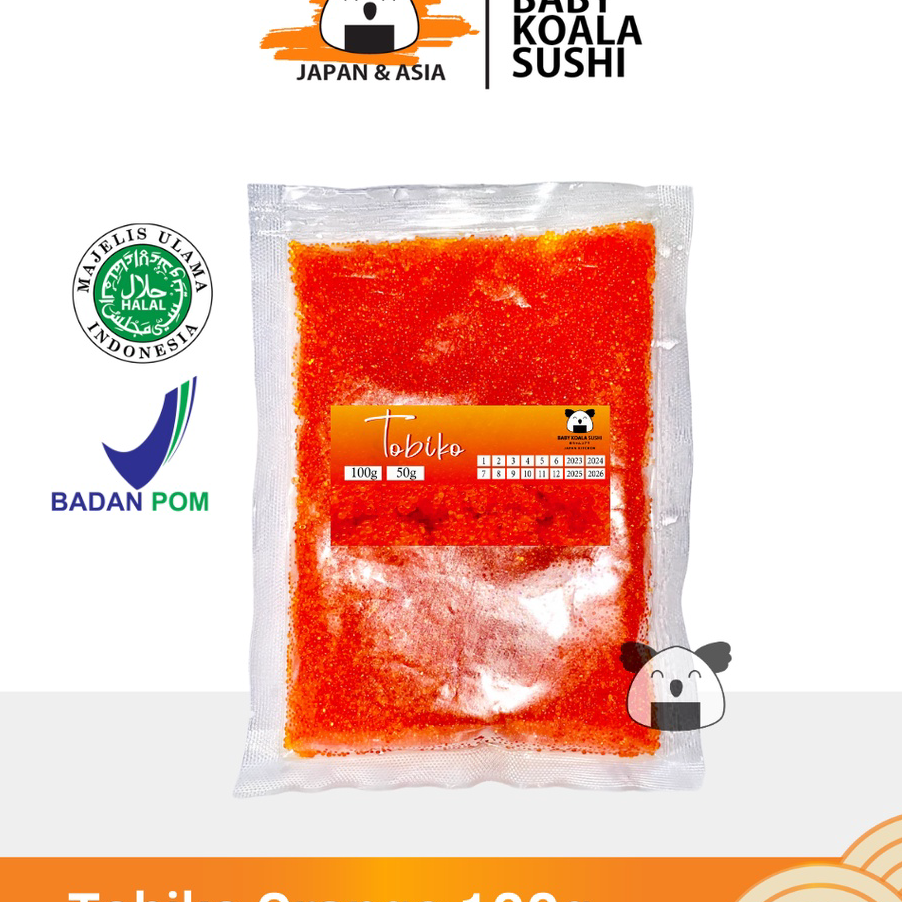 

JTGS6970 DISKON!!!!!!! TOBIKO Premium Orange 100 g Halal │ Telur Ikan Terbang Oren Berbumbu │ Seasoned Flying Fish Roe