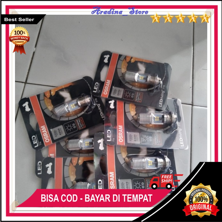 Bohlam Lampu Utama LED Motor Osram Beat FI F1 Beat Pop Street Eco New PUTIH AC / DC - Plug