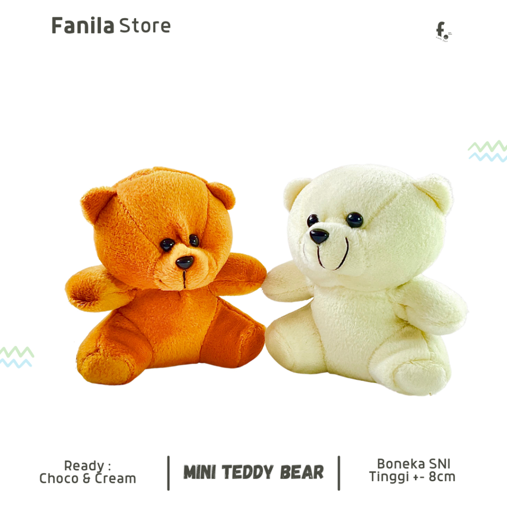 Mini Teddy Bear/ Boneka Teddy Bear/ Boneka Mini/ Mini Doll