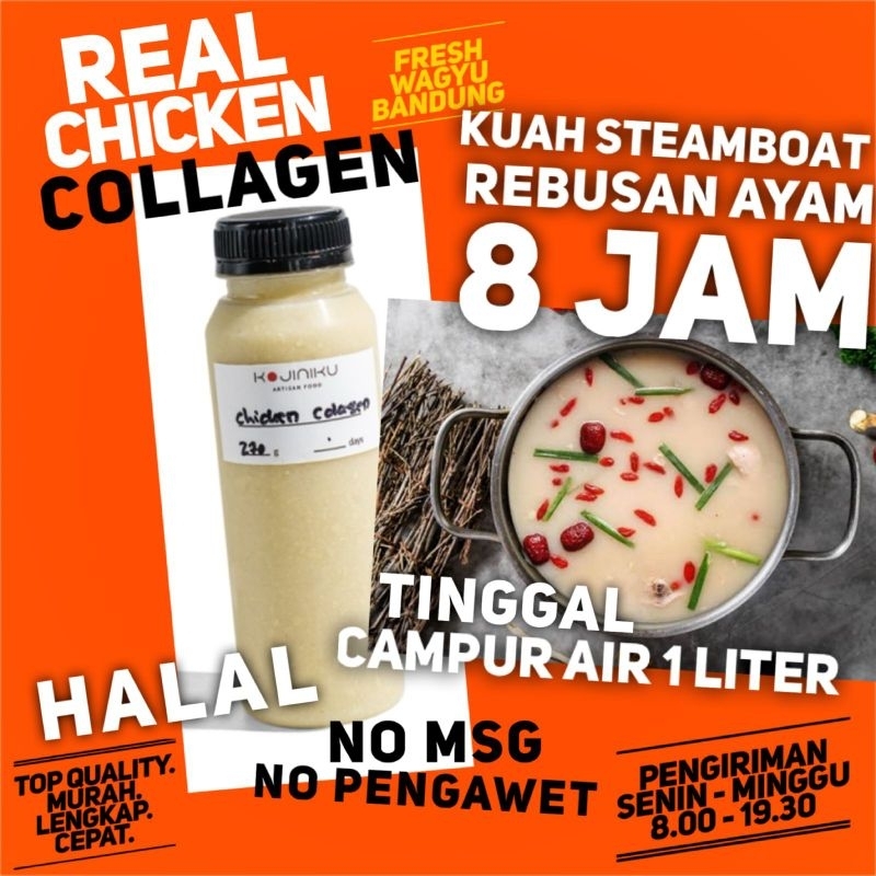 

KOJINIKU CHICKEN COLLAGEN KUAH STEAMBOAT Kolagen Ayam Asli Premium Halal