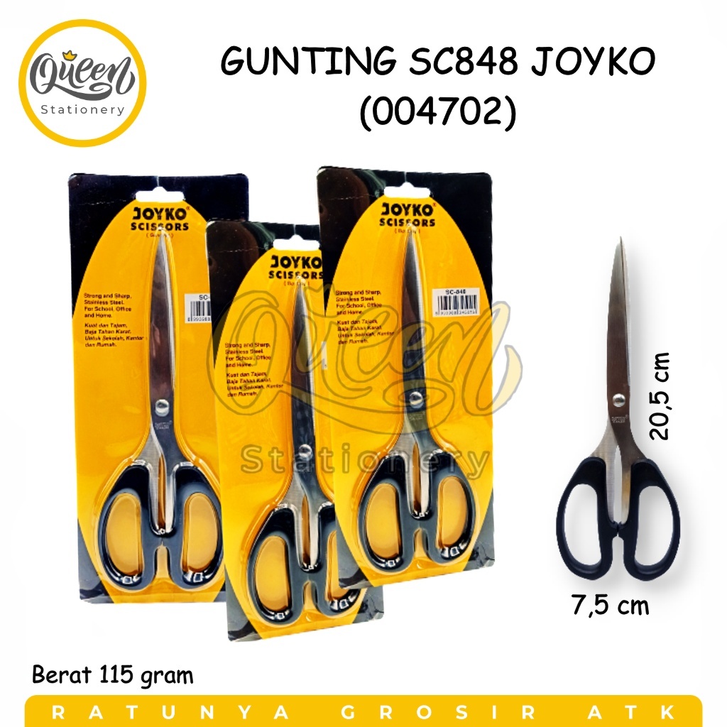 

1 PCS GUNTING SC848 JOYKO (004702) / GUNTING KERTAS / GUNTING JOYKO / GUNTING BESI / GUNTING MURAH