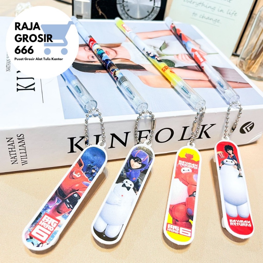 

PULPEN GANTUNGAN SKATEBOARD BAYMAX PG-1043 ALAT TULIS SEKOLAH AESTHETIC KOREA COD