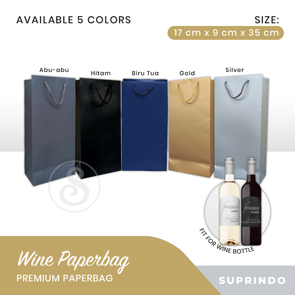 

Paper Bag WINE Premium TEBAL uk. 17 x 9 x 35 cm