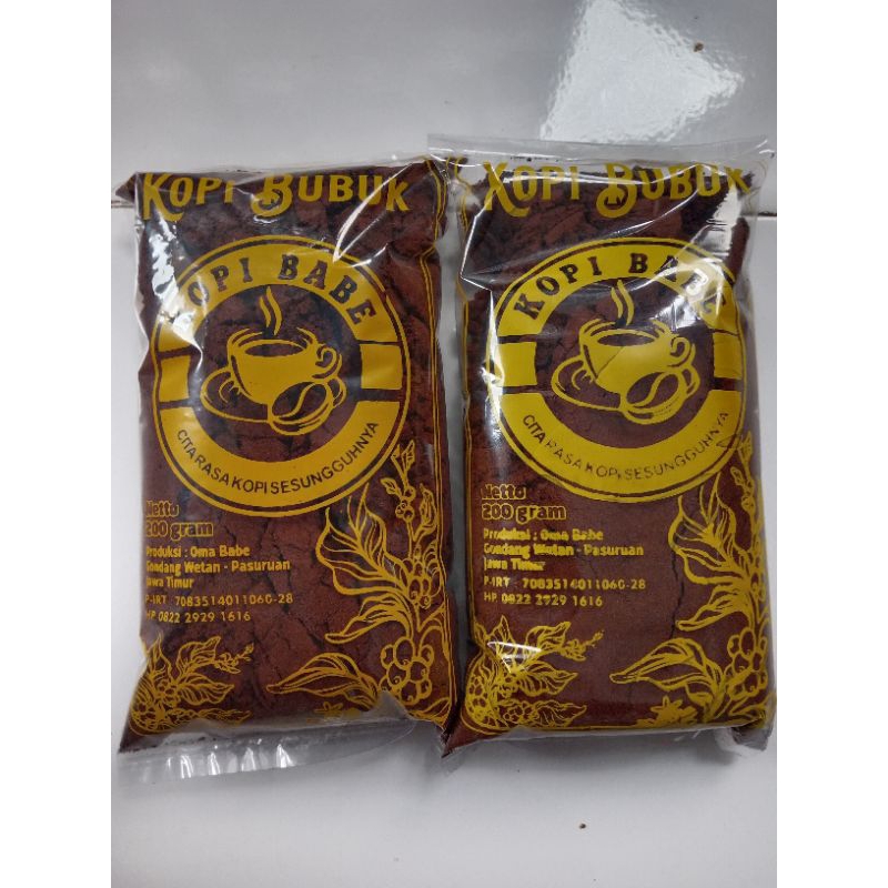 

Kopi robusta 200 gram