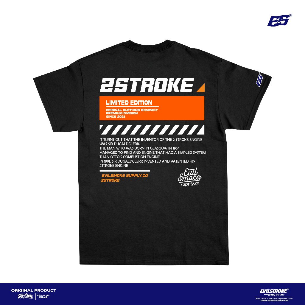 kaos 2 tak baju 2 stroke EVILSMOKE LINE ninja rr ninja r rx king satria hiu fiz r satria lumba rxz S