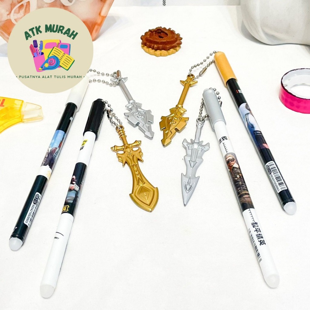 

PULPEN GANTUNGAN PEDANG GAME PEACE PG-1037 ALAT TULIS SEKOLAH AESTHETIC KOREA COD LUCU TERMURAH