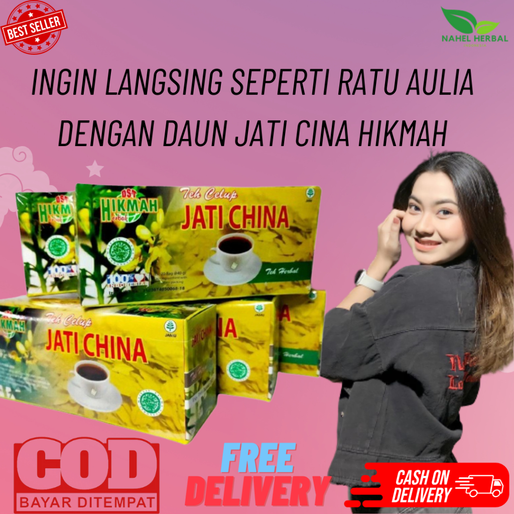 Diskon MUDAH DAN EFEKTIF TUBUH LANGSING IMPIAN ALA RATU AULIA? GUNAKAN TEH CELUP JATI CINA HIKMAH