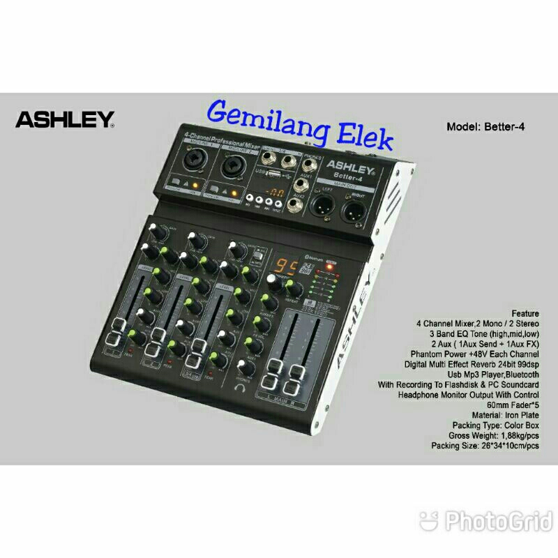 Mixer ASHLEY BETTER 4 ( 4 Channel) Original