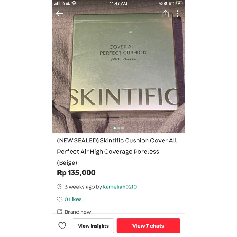 skintific cushion (beige)