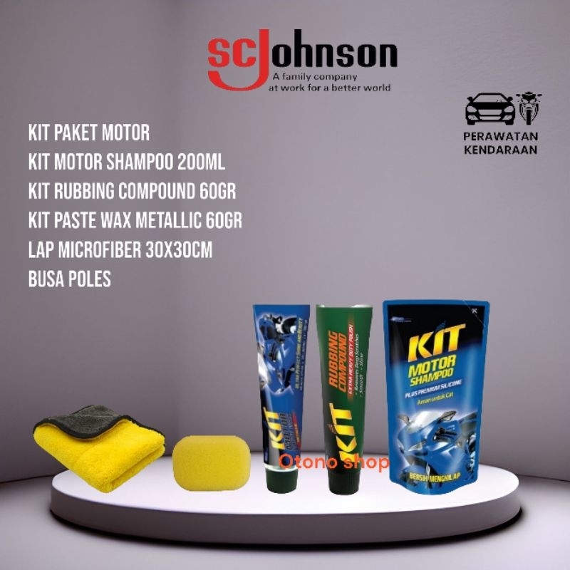 Kit Paket Motor- Kit Motor Shampoo- Kit Rubbing Compound- Kit Paste Wax Metallic