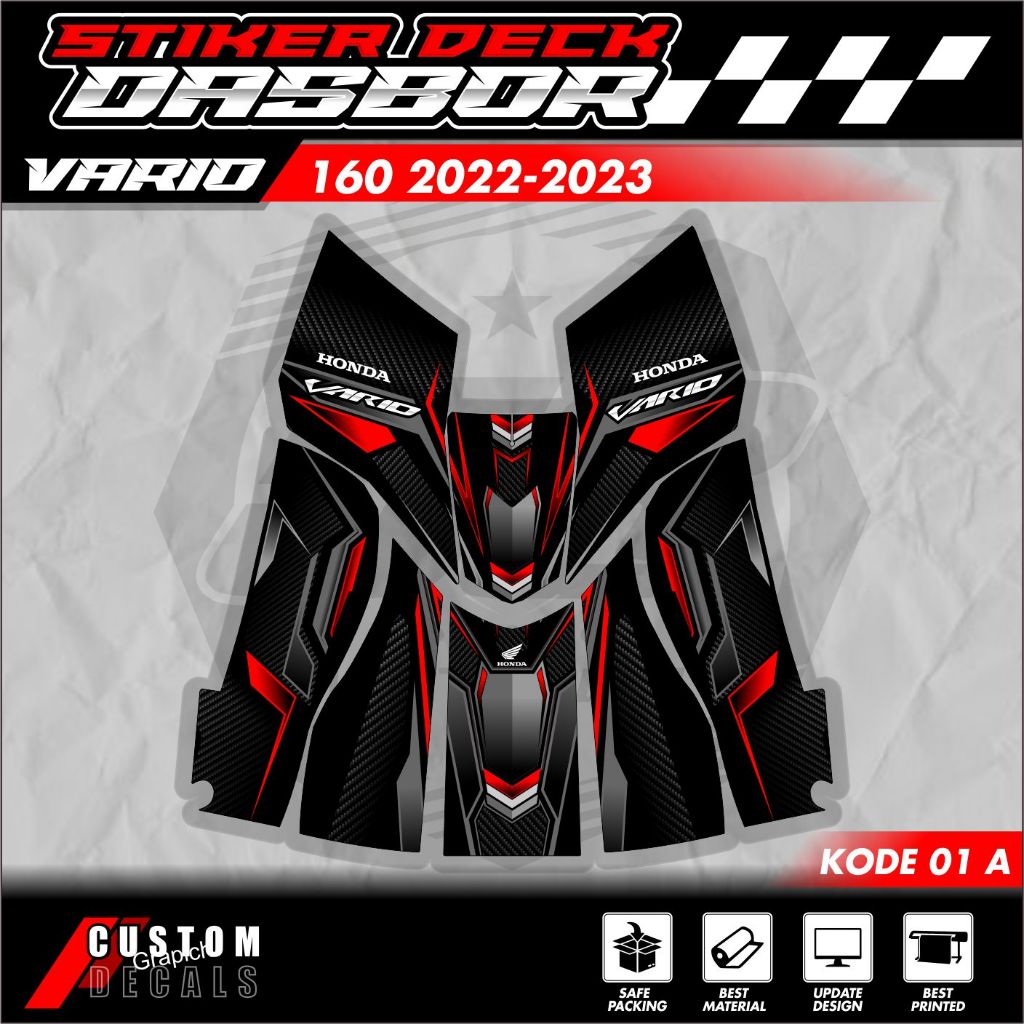 Striping Dashboard Vario 160 Pelindung Dashboard Tankpad vario deckpad Vario 160 2022