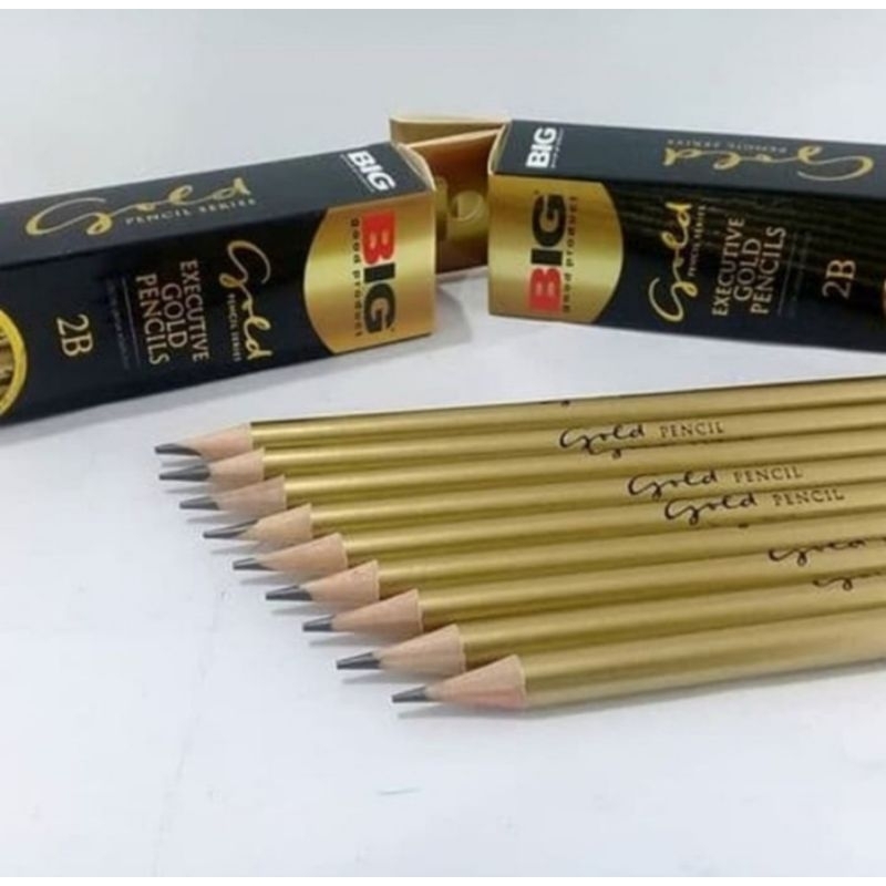 

1 PAK Pensil Big Gold Pensil 2B pensil premium isi 12 pcs