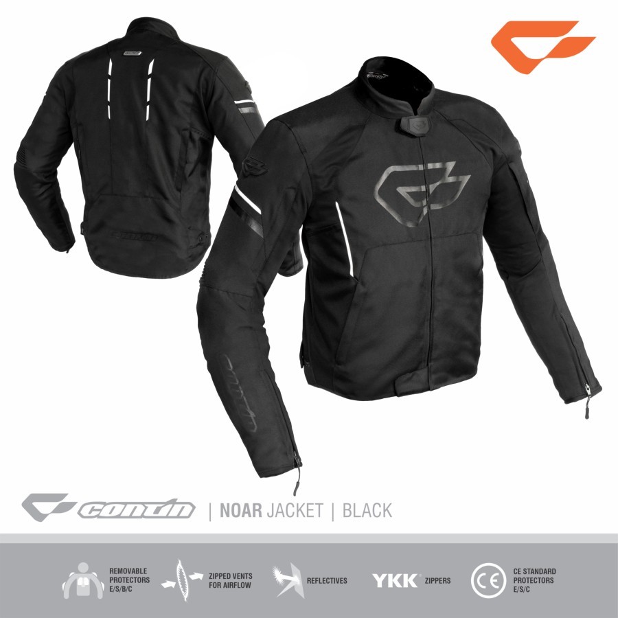 Jaket Contin Noar Black | Jaket Touring Contin Noar