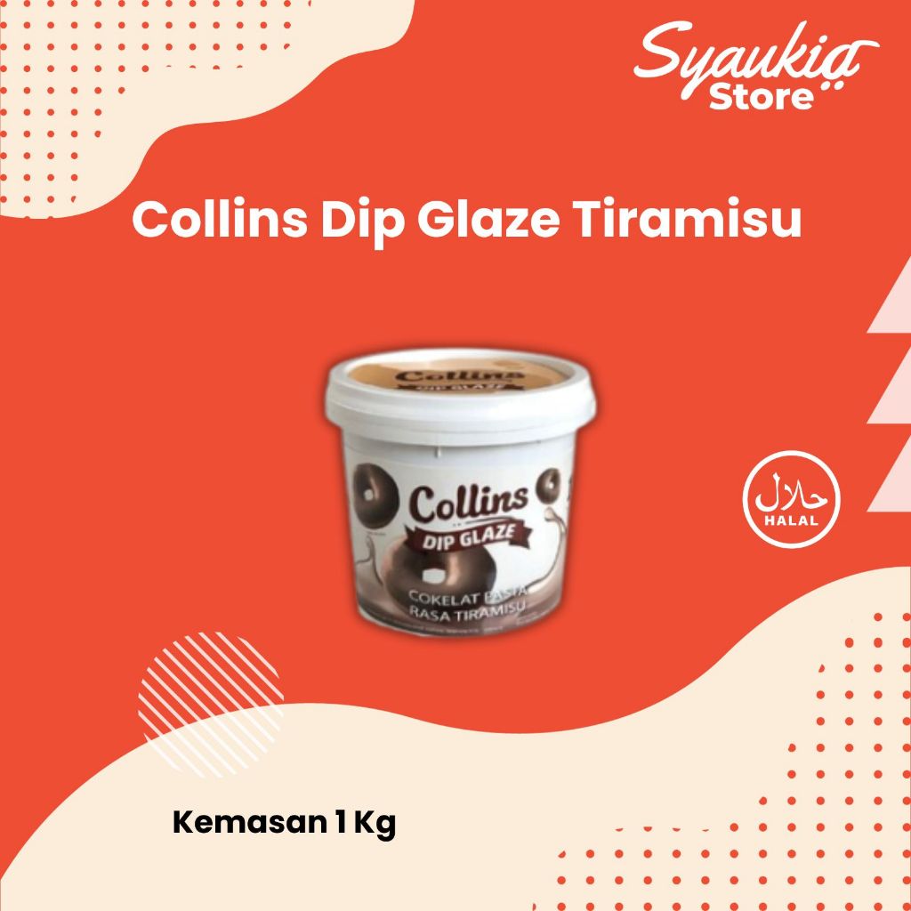 

Collins Dip Glaze Tiramisu 1KG Cokelat Pasta Rasa Tiramisu Collins Dip Glaze 1 KG ALL VARIAN