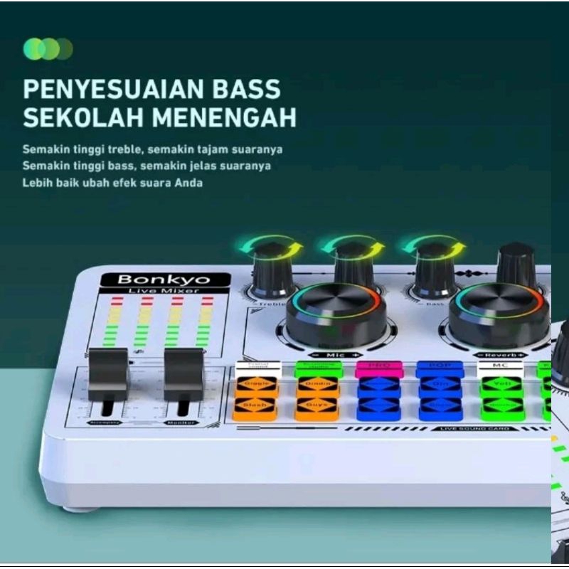 Soundcard F999 putih Merk Bonkyo