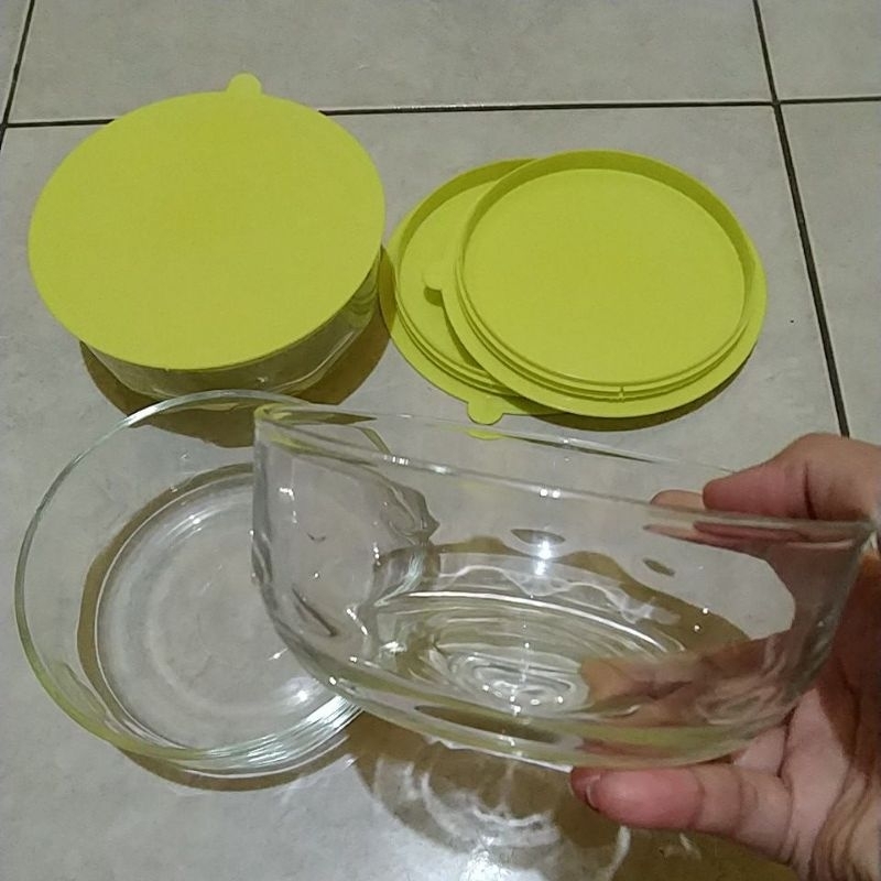 BOWL GLASSWARE MARINE + TUTUP READY STOCK