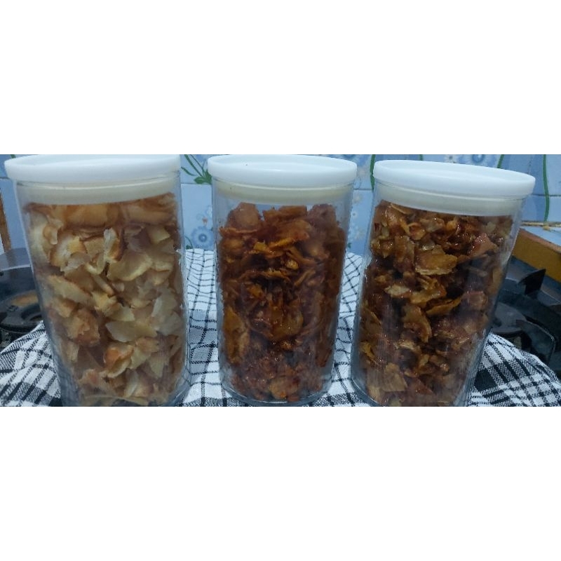 

KRIPIK UBI ( PEDAS MANIS, PEDAS & KUNYIT) 1 kg