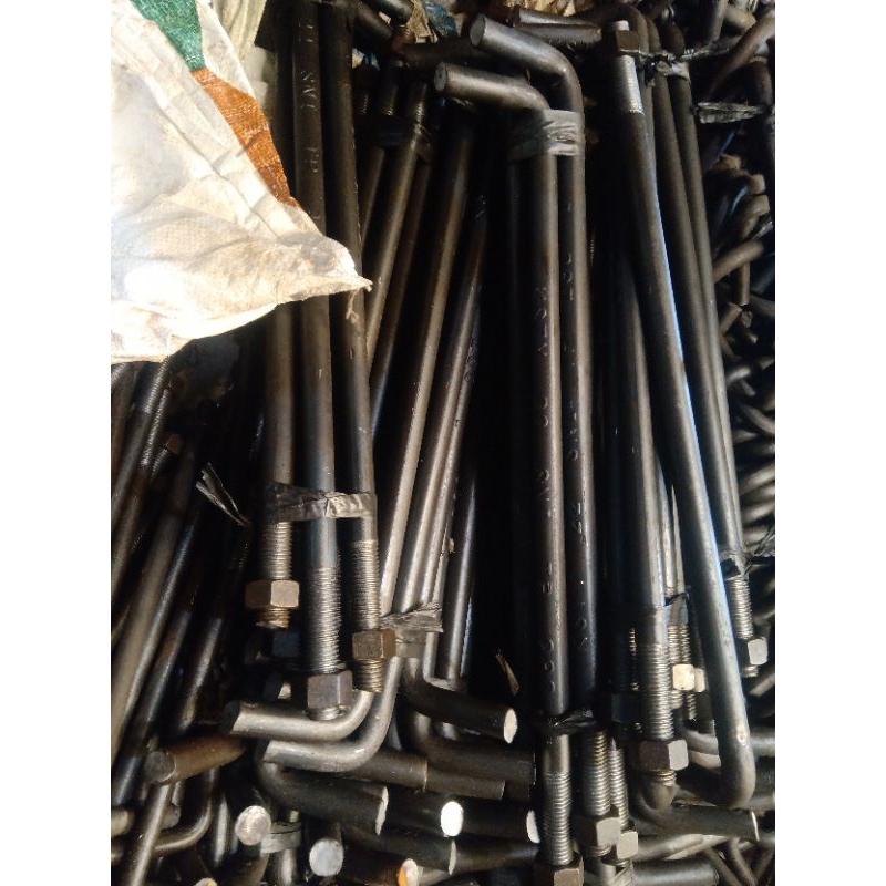 baut angkur L angker anchor bolt m22 22 mm 22mm  ( 7/8 ) x 60 cm ( 600 )