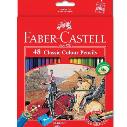 

➩↓✮≛ PENSIL WARNA FABER CASTELL 48 WARNA PANJANG CLASSIC Produk Keren