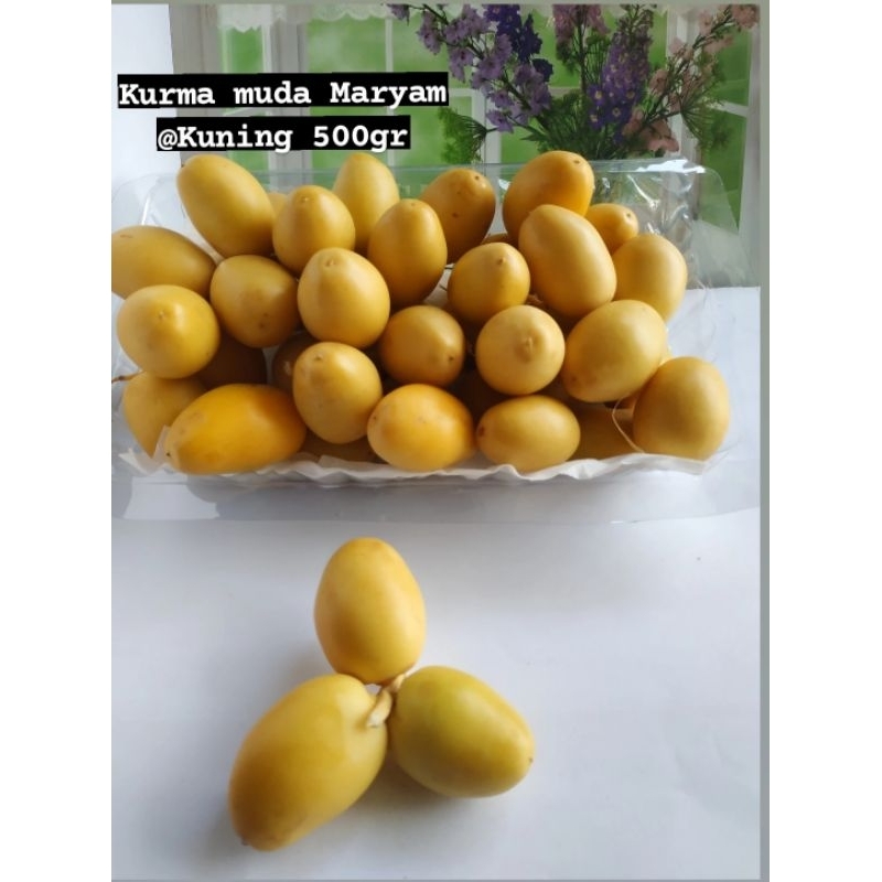 

Kurma Muda Kuning barhee 1Kg fresh+Bonus zuriat / Kurma Muda Kuning Promil Fress bukan Frozen