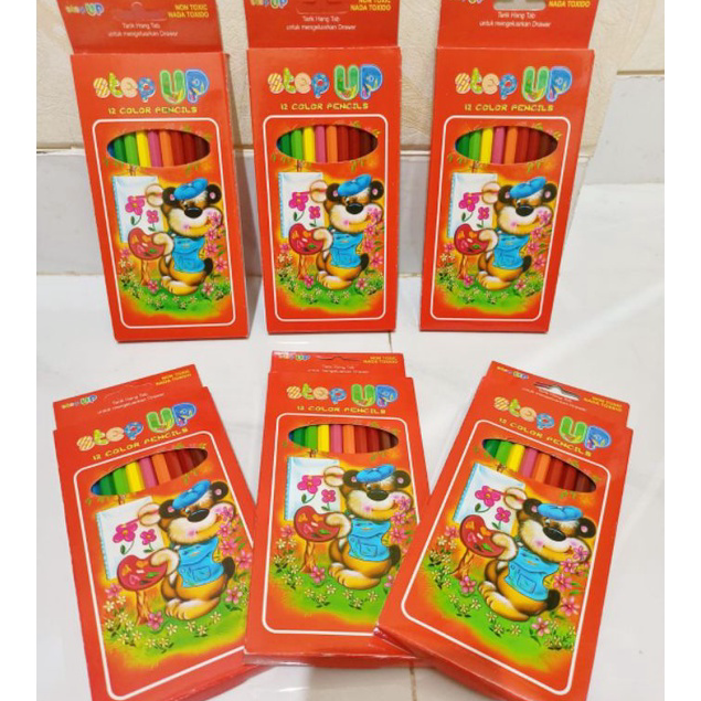 

Ready pensil 12 warna Panjang - pensil 12 color step up - Pensil Warna 12 Warna Murah/ Pensil Warna Step Up Panjang 12 Warna Paling Popular