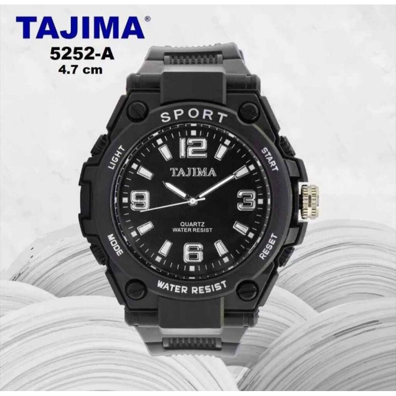 jam tangan tajima sport pria analog original tahan air