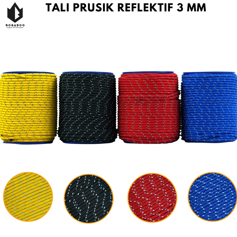 >V44859) Tali Prusik Diameter 2 mm (15 meter) - Tali Gelang - Tali Plusik - Tali Paracord - Tali ika