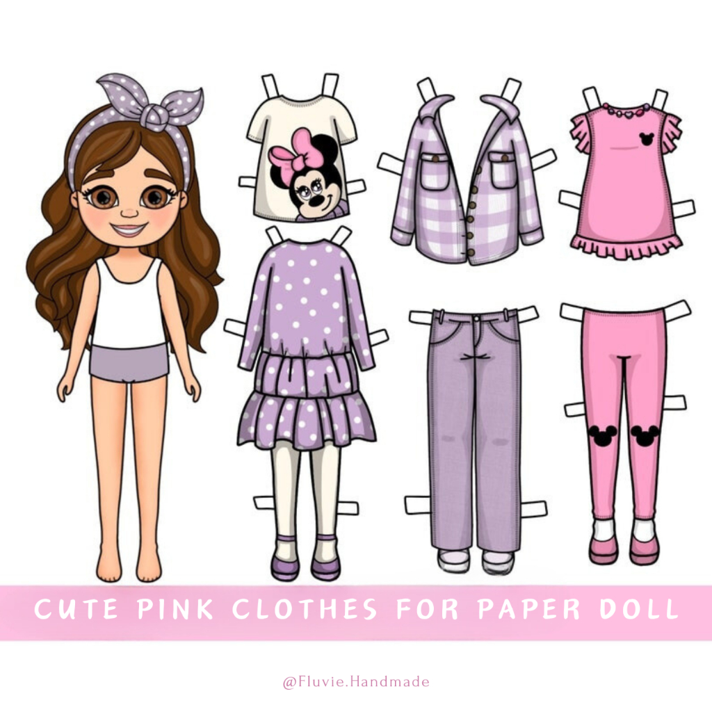 Cute Pink Clothes For Paper Dolls DIY Activities for Kids | Mainan Bongkar Pasang BP BP an