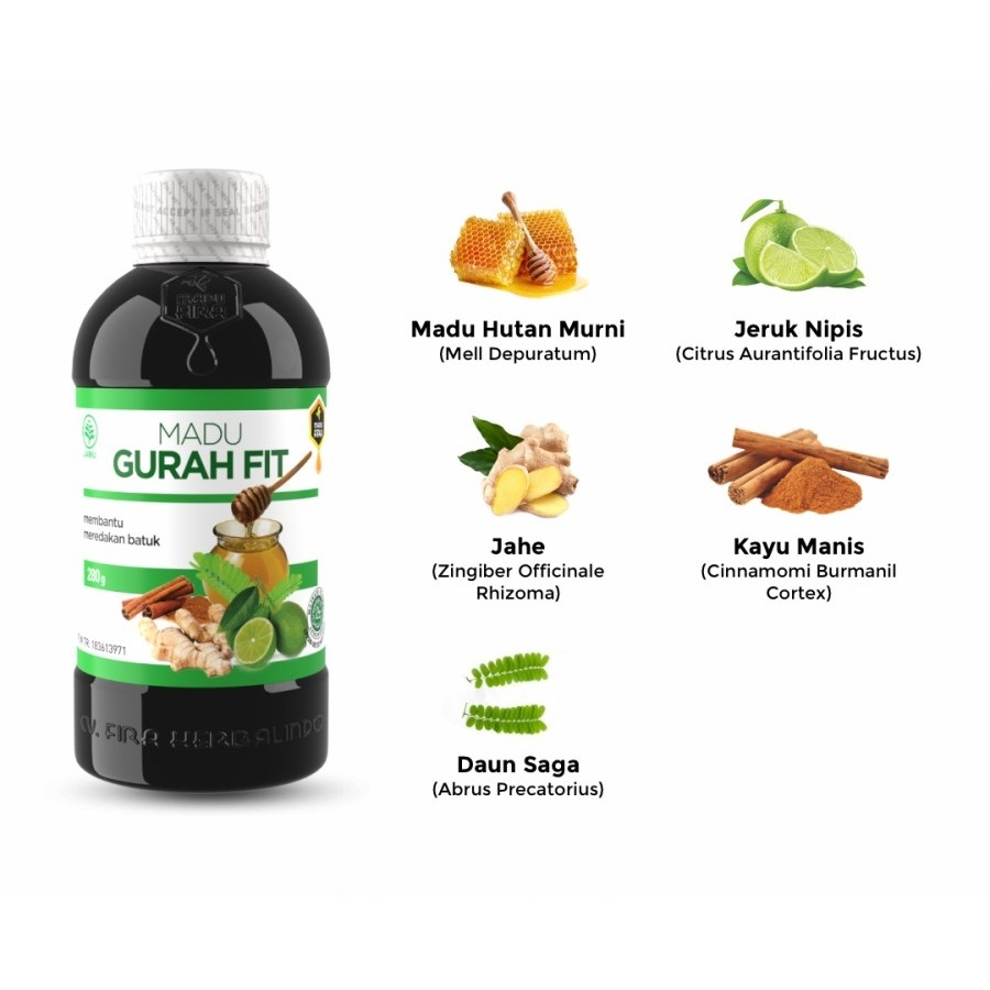 

ORIGINAL MADU GURAH FIT 280gr - Membantu Atasi Batuk dan Sesak Napas