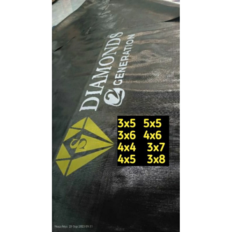 Terpal Plastik A20 KOREA, Terpal Warna Hitam, Tebal Kuat Ukuran 3x5 3x6