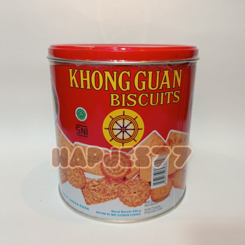 

Khong Guan kaleng kecil ukuran 650gr