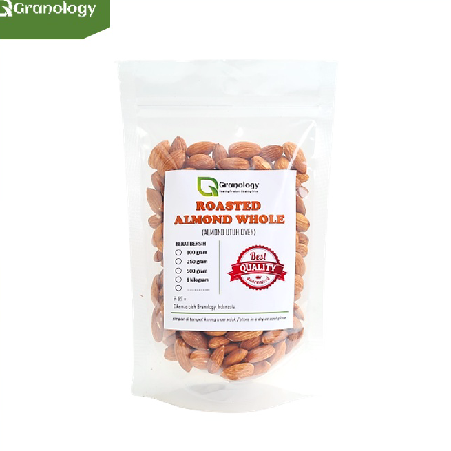 

➥❇❋ Roasted Whole Almond / Kacang Almond Utuh Oven (250 gram) by Granology Terlaris
