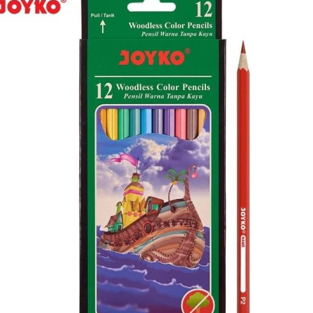 

Ready Stock [D] Joyko Pensil Warna 12 Warna Panjang CP-103