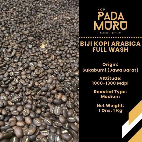 

BIJI KOPI ARABIKA FULL WASH MEDIUM ROAST 1KG – KOPI ARABICA FULL WASH SINGLE ORIGIN SUKABUMI GRADE 1 - ARABICA ROAST JAVA - KOPI HITAM ARABIKA