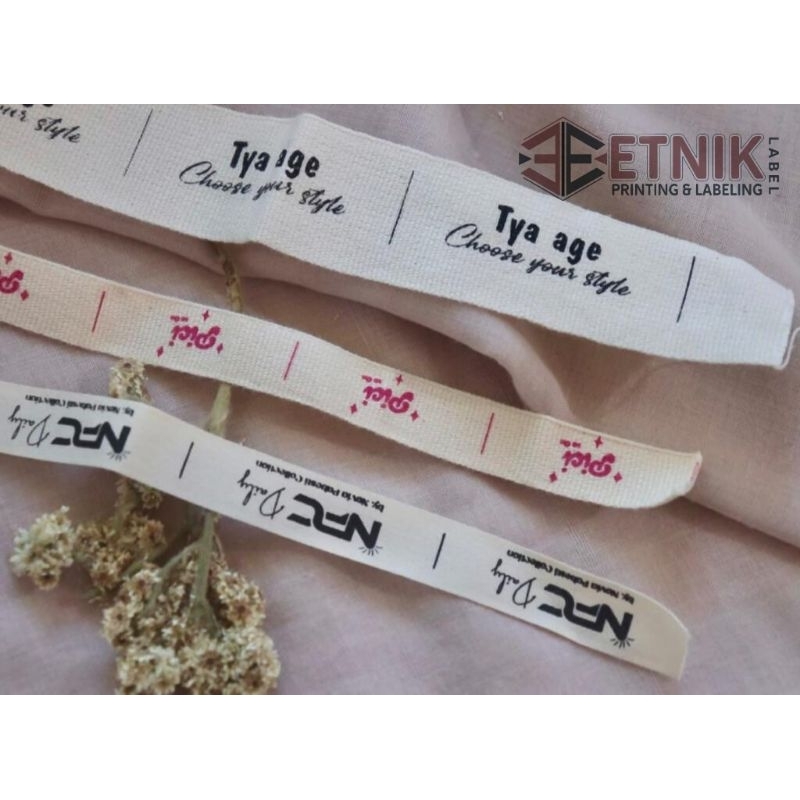 

)100 pcs )label katun lembut imfortlabel katunhalus label cotton free desain
