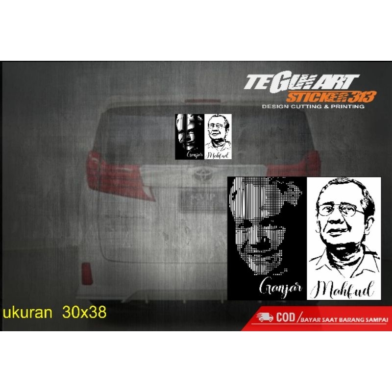 STICKER CUTTING GANJAR MAHFUD MD