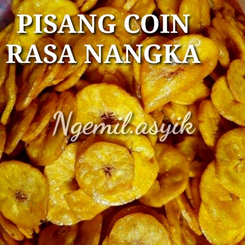 

Pisang coin rasa nangka kemasan 250 dan 500 gram