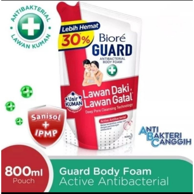 Biore Guard Sabun Mandi Cair 800ml Active Anti Bacterial
