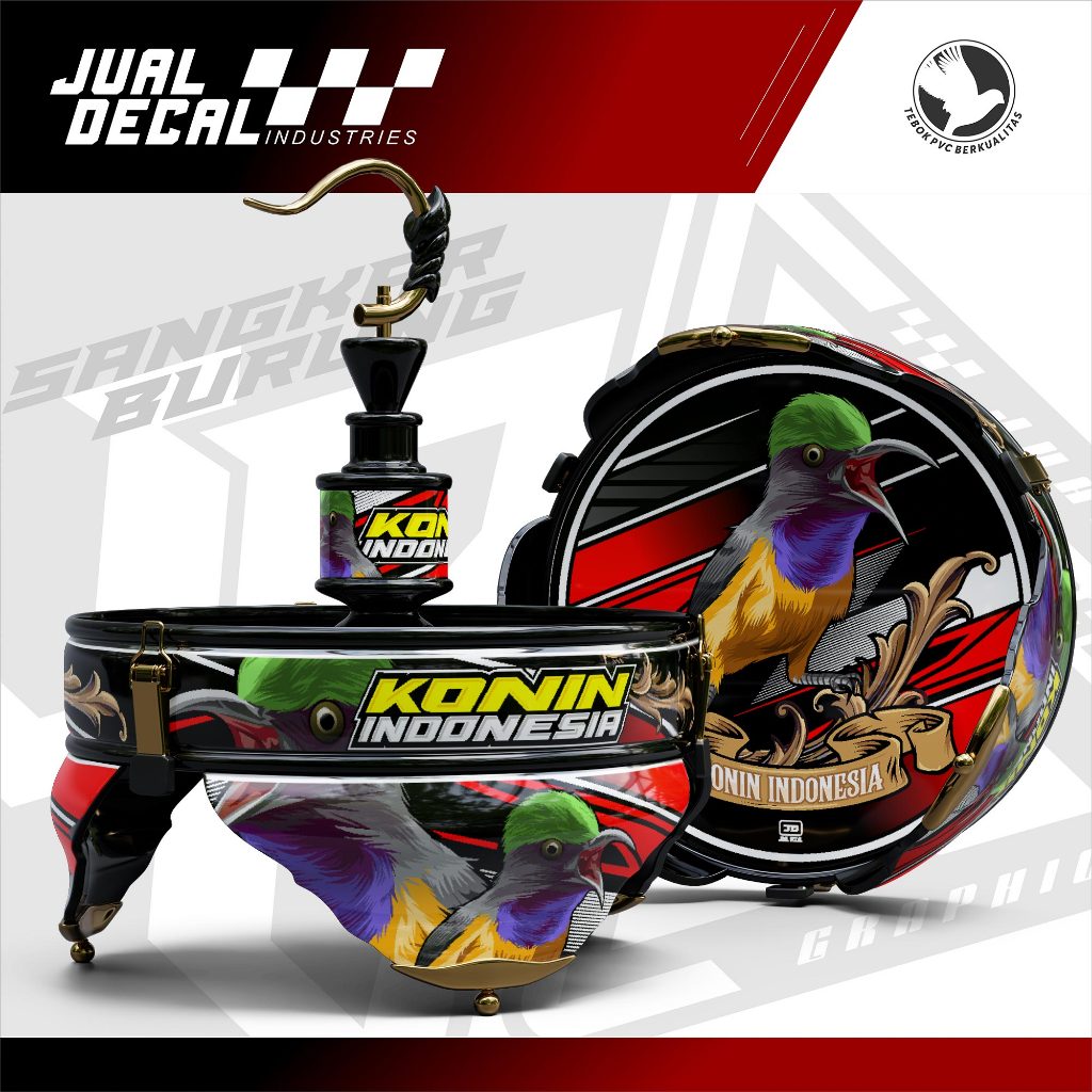 Stiker Sangkar KONIN Kolibri Ninja Decal Tebok Lovebird Pleci Helopet Custom Variasi