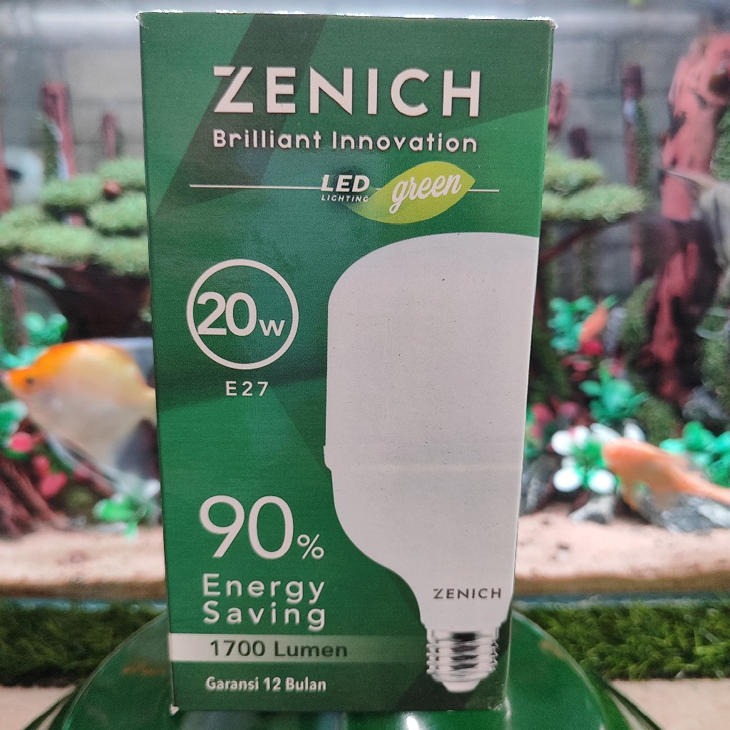 LAMPU LED 20 W / 20 WATT ZENICH GREEN T-BULB GARANSI 1TH TERANG (WHITE)