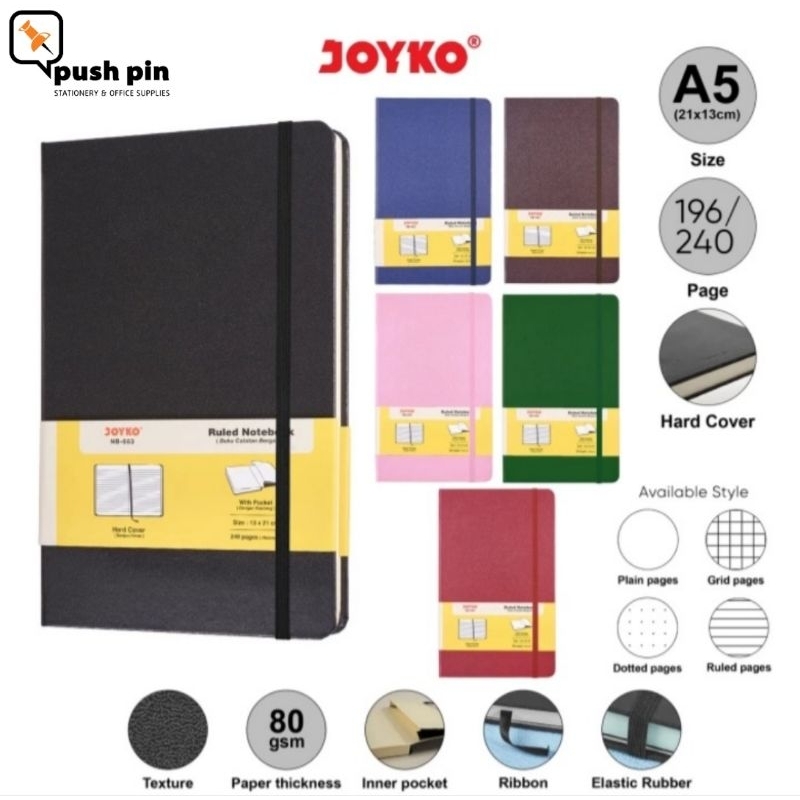 

Joyko Notebook Buku Tulis Catatan Diary Agenda Hard Cover NB-663